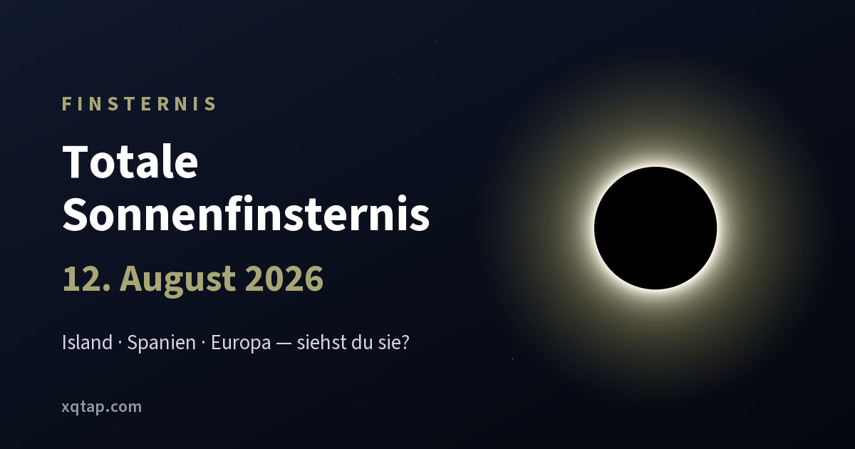Totale Sonnenfinsternis, 12. August 2026