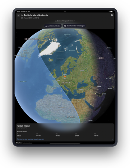 iPad, Mondfinsternis