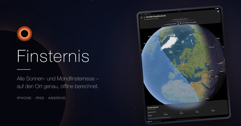 Mondfinsternis auf dem iPad