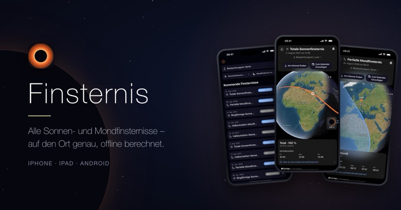 Drei iPhones: Liste, Totalität, Mondfinsternis