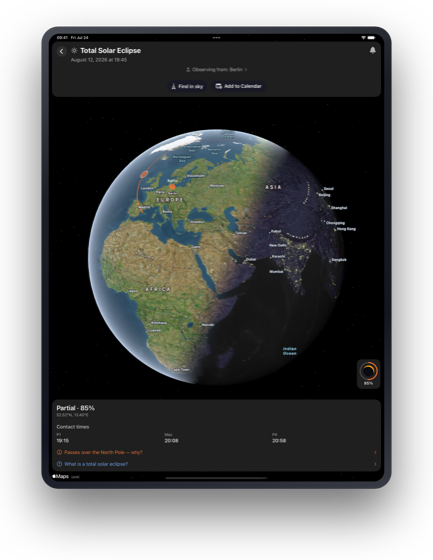 iPad, detail view